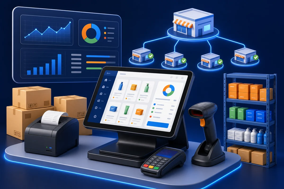 Point of Sale and Inventory System technology illustration